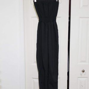 Black Strapless Jumpsuit